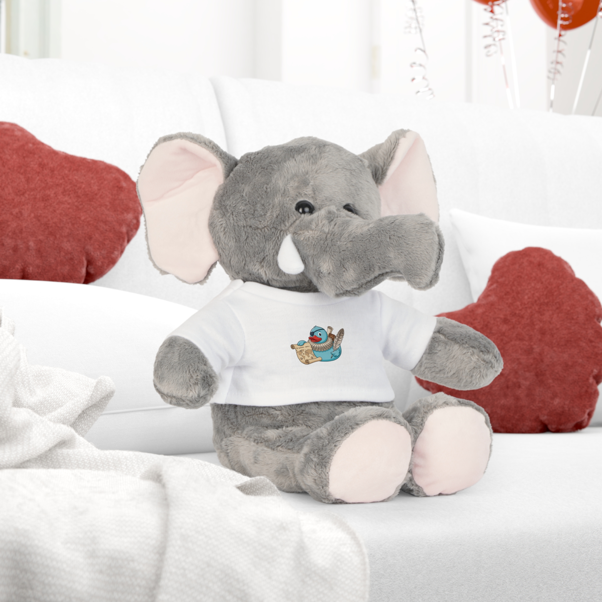 Cute Bird & Scroll Plush Bear with T‑Shirt — Soft Teddy Gift - Image 12