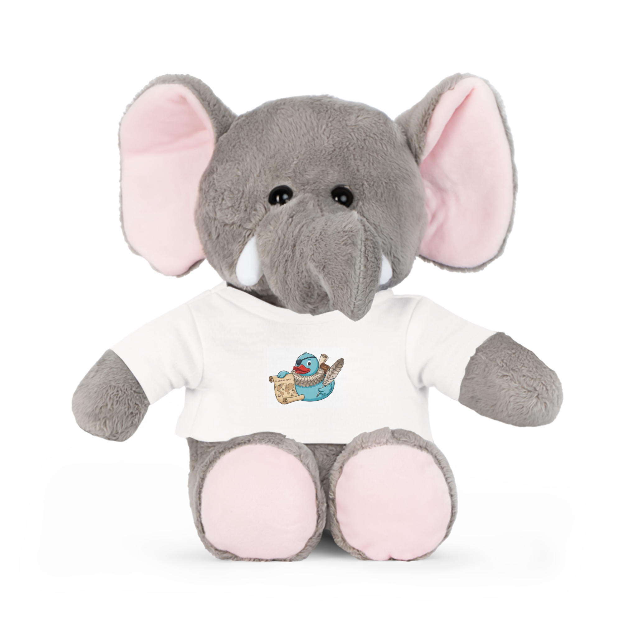 Cute Bird & Scroll Plush Bear with T‑Shirt — Soft Teddy Gift - Image 10