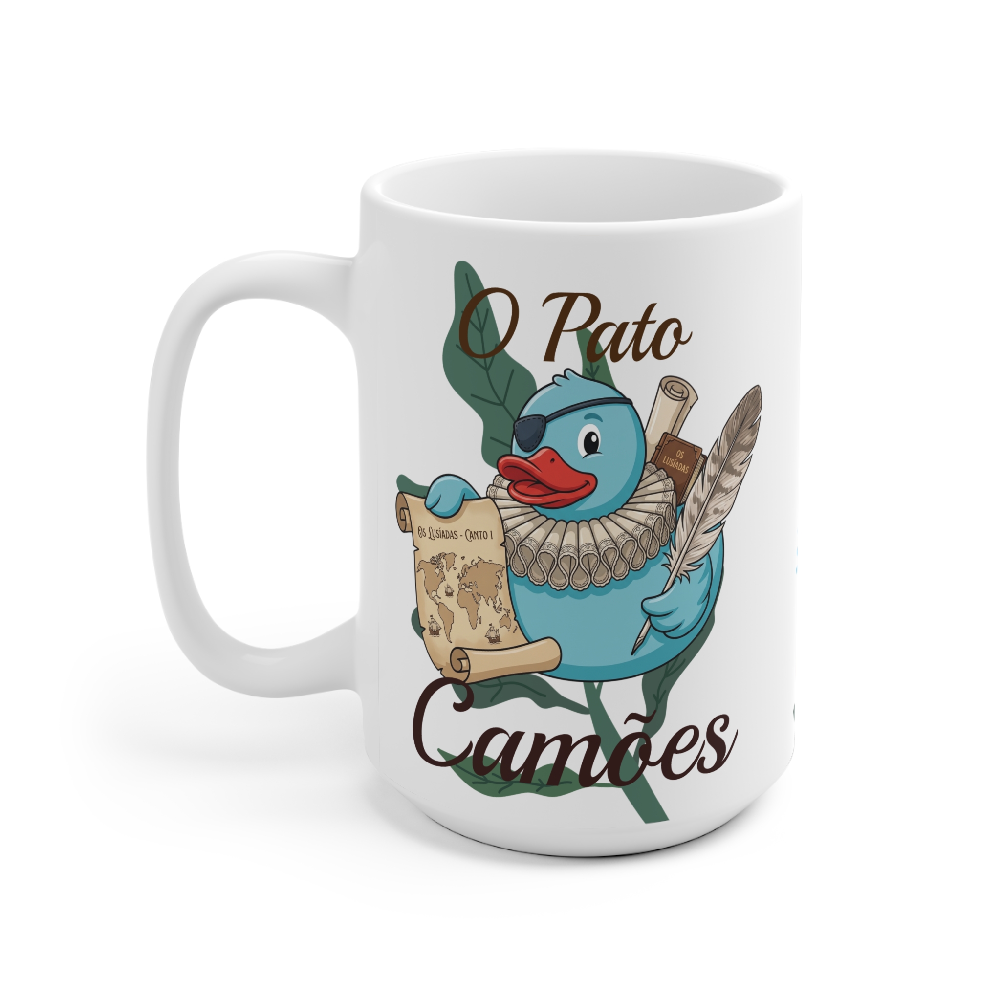 Portuguese Poem Ceramic Mug — "Luís de Camões" Bird & Wildflower Coffee Cup - Image 4