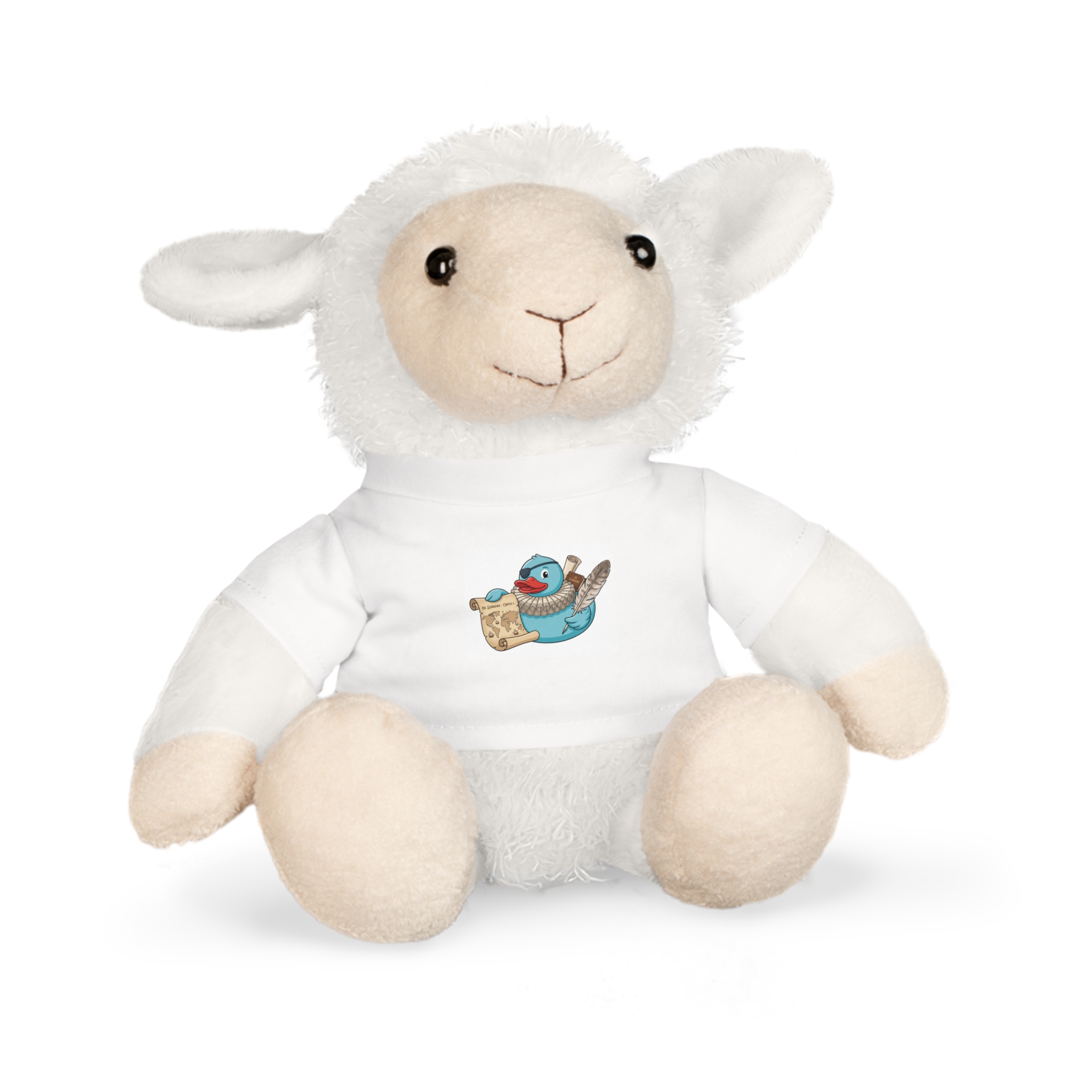 Cute Bird & Scroll Plush Bear with T‑Shirt — Soft Teddy Gift - Image 2