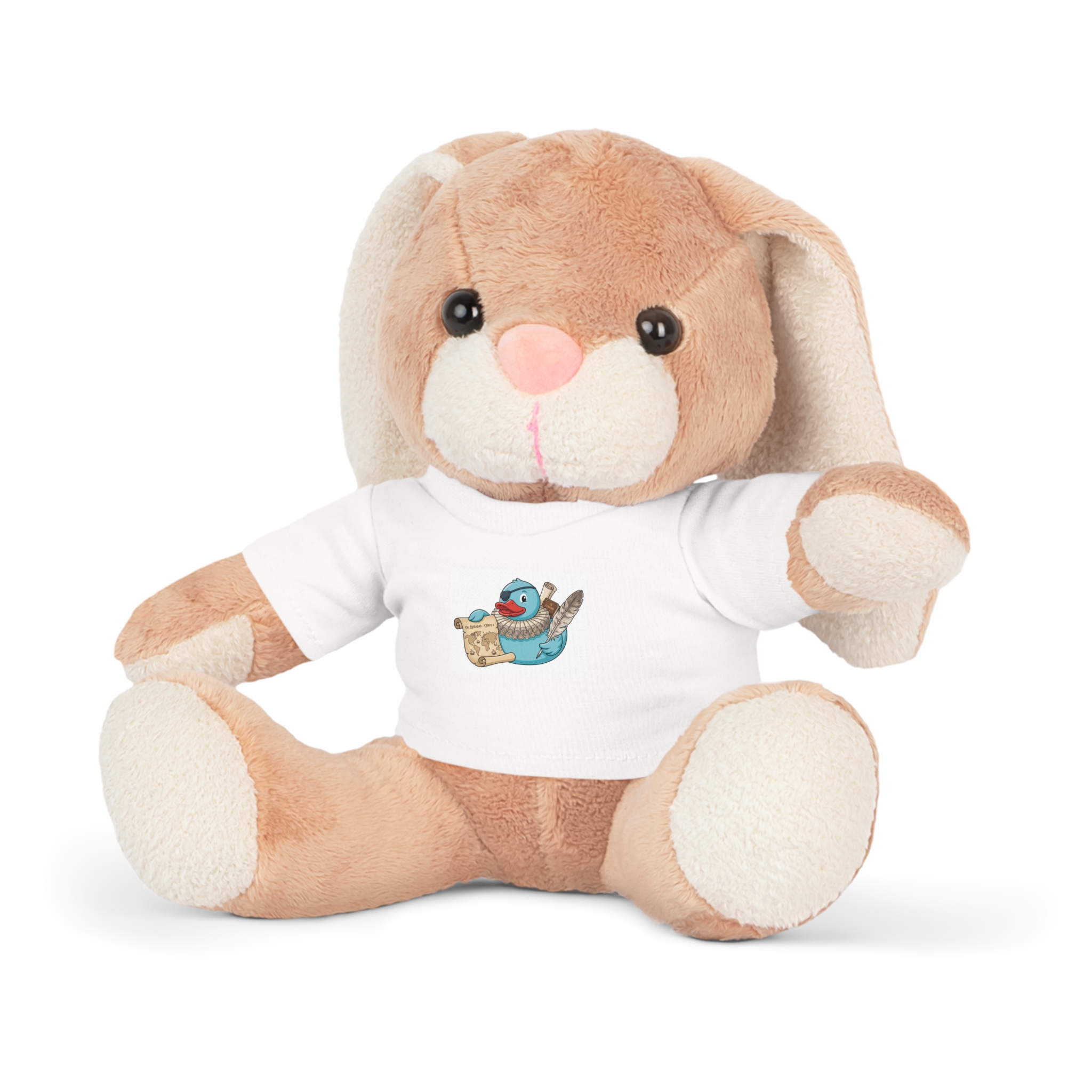 Cute Bird & Scroll Plush Bear with T‑Shirt — Soft Teddy Gift - Image 8